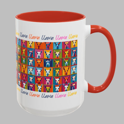 Llama Mug Colorful Pattern Mug - Artisan Design