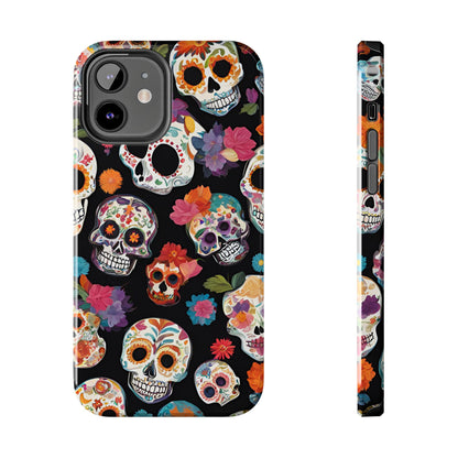 Day of the Dead Sugar Skulls el Día de Todos los Santos - Tough Phone Case for iPhones and Samsung Smartphones