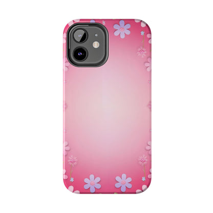 Phone Case - Flowers on Pink Ombre Design