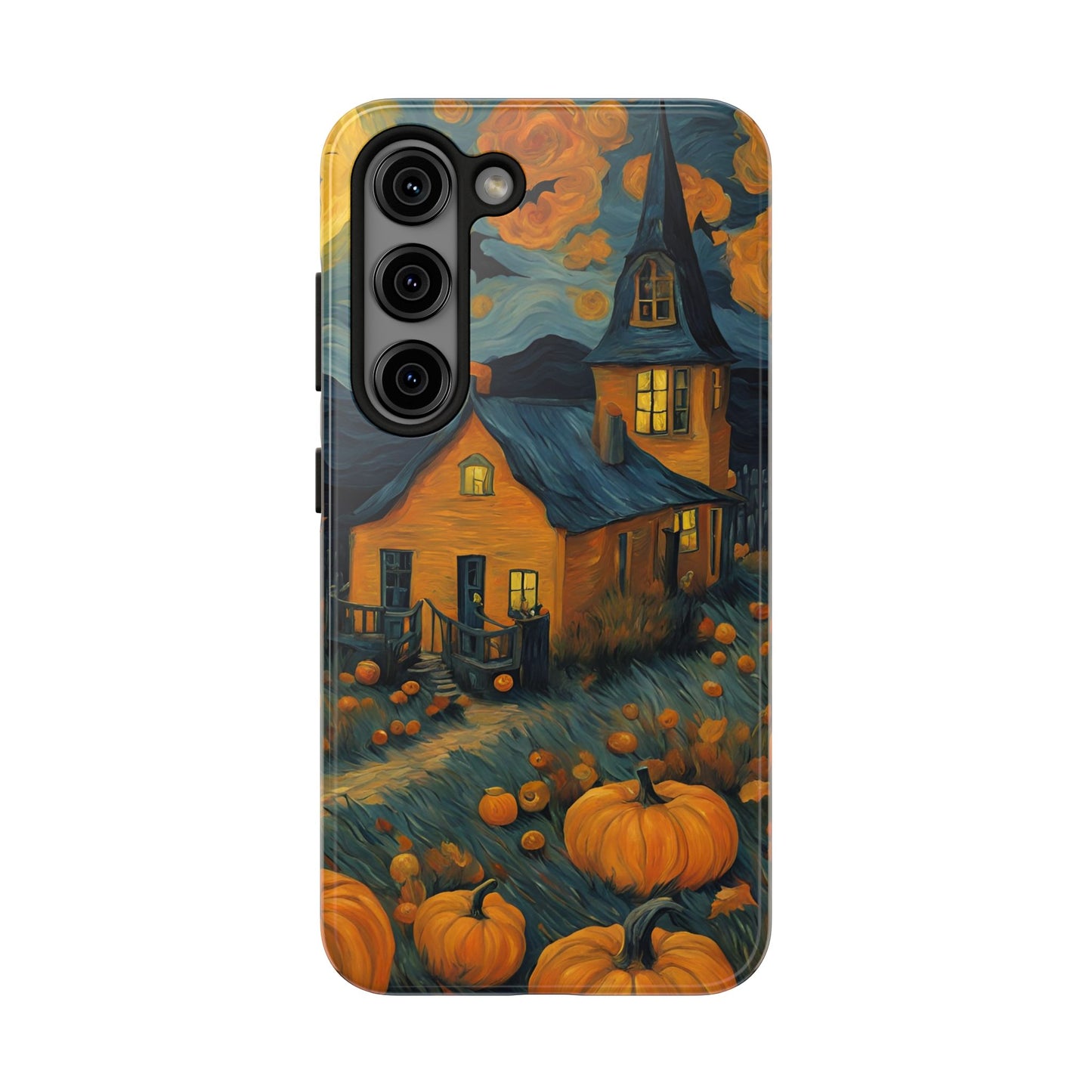 Spooky Haunted House Design - Tough Phone Case for iPhones and Samsung Smartphones