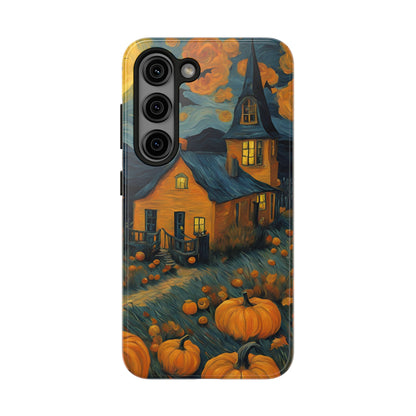 Spooky Haunted House Design - Tough Phone Case for iPhones and Samsung Smartphones