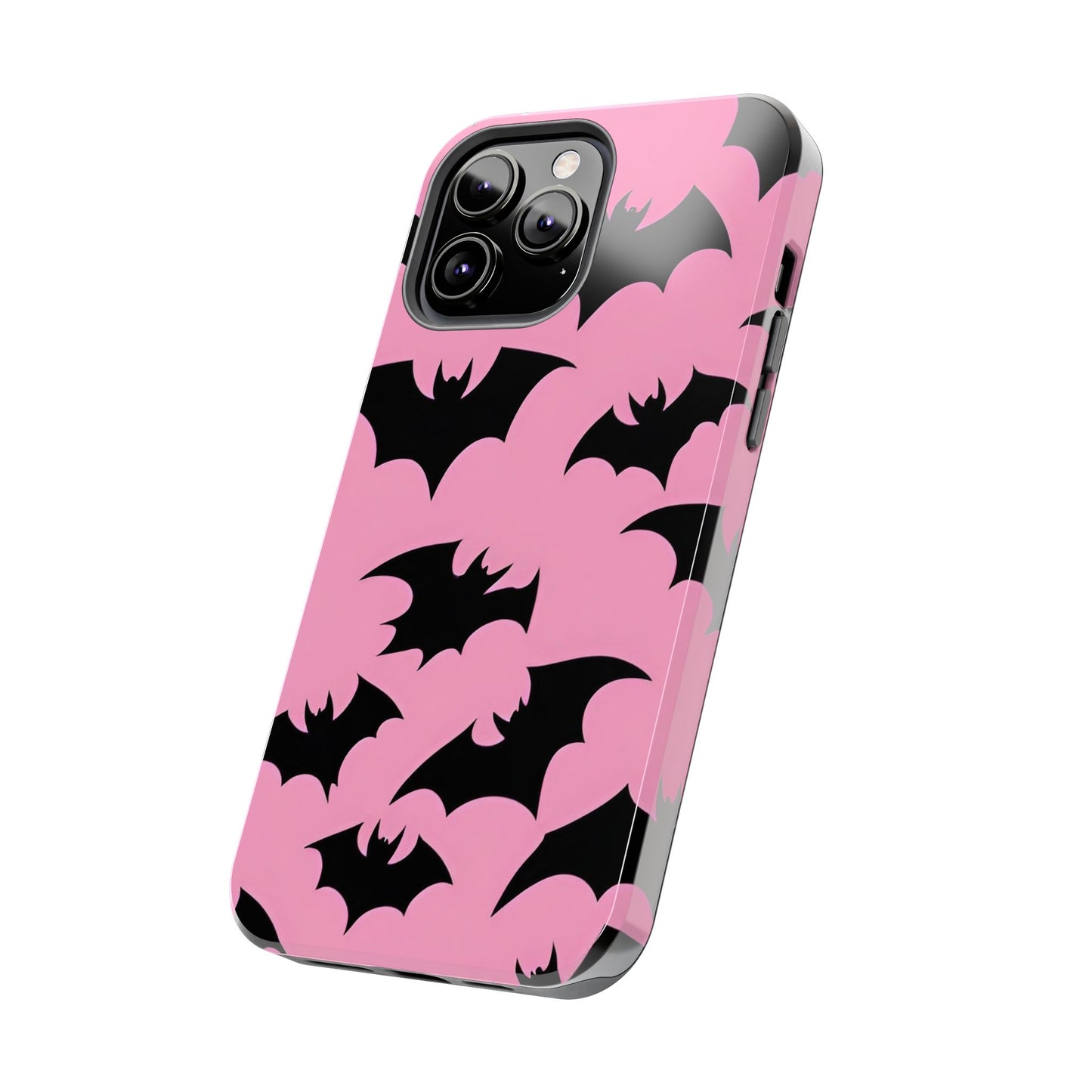 Halloween Bats on Pink - Tough Phone Case for iPhones and Samsung Smartphones