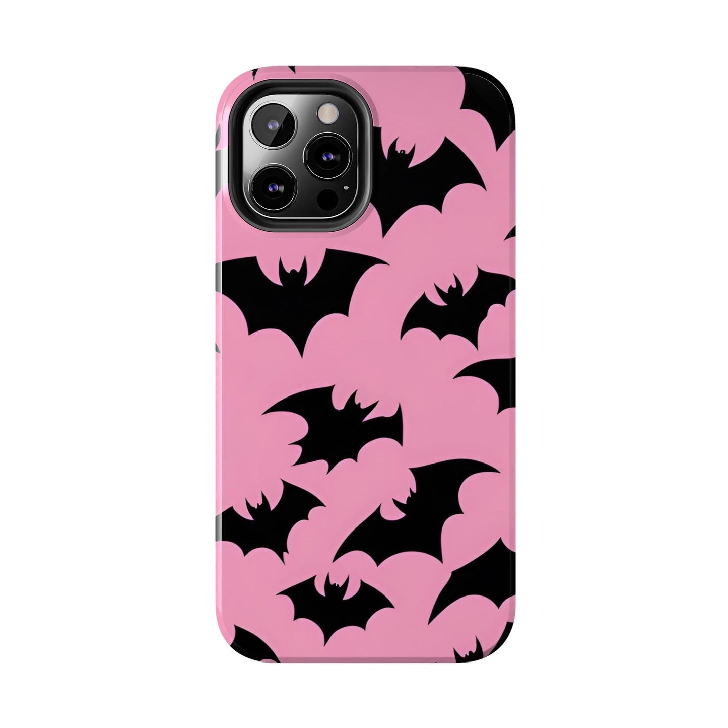 Halloween Bats on Pink - Tough Phone Case for iPhones and Samsung Smartphones