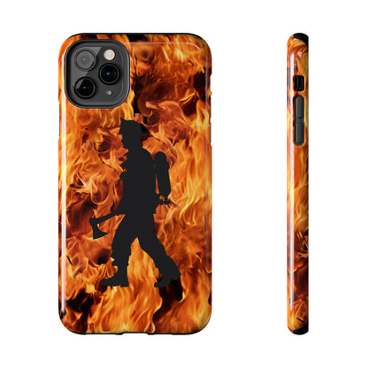 Phone Case Firefighter Silhouette Design for iPhone and Samsung Smartphones