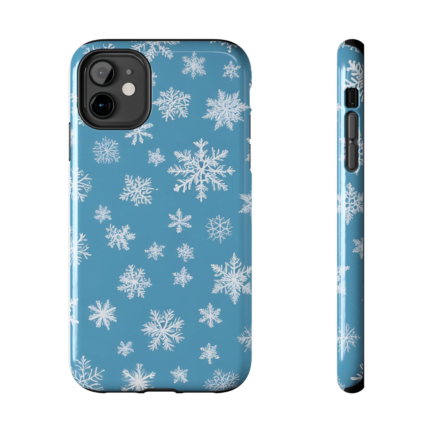 Snowflakes on Blue -Tough Phone Case for iPhone and Samsung Smartphones