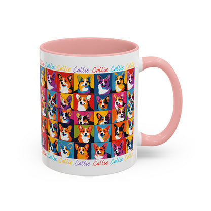 Coffee Mug Corgi Pop-Art Personalized with Name