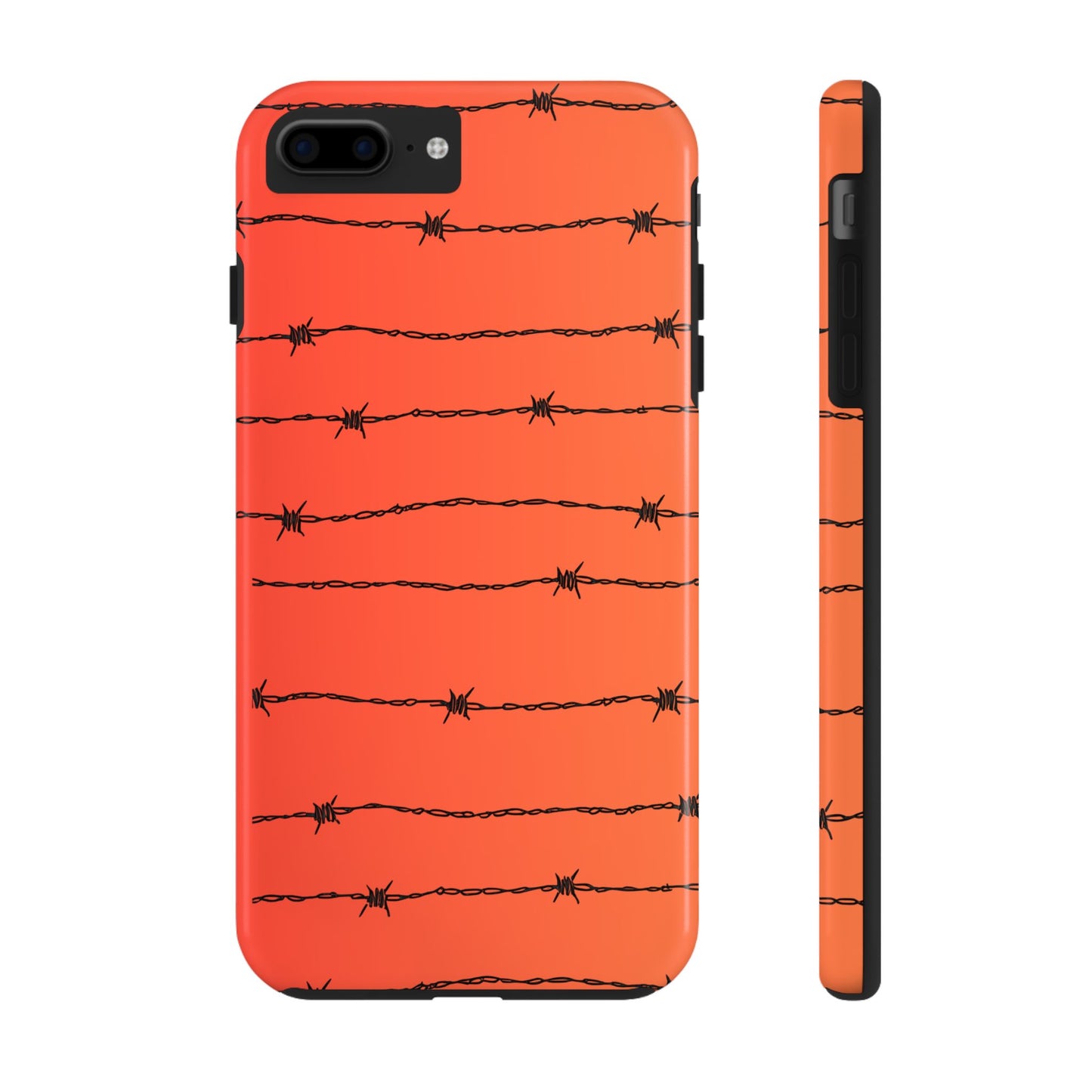 Barbed Wire on Salmon Ombre - Tough Phone Case for iPhone and Samsung Smartphones