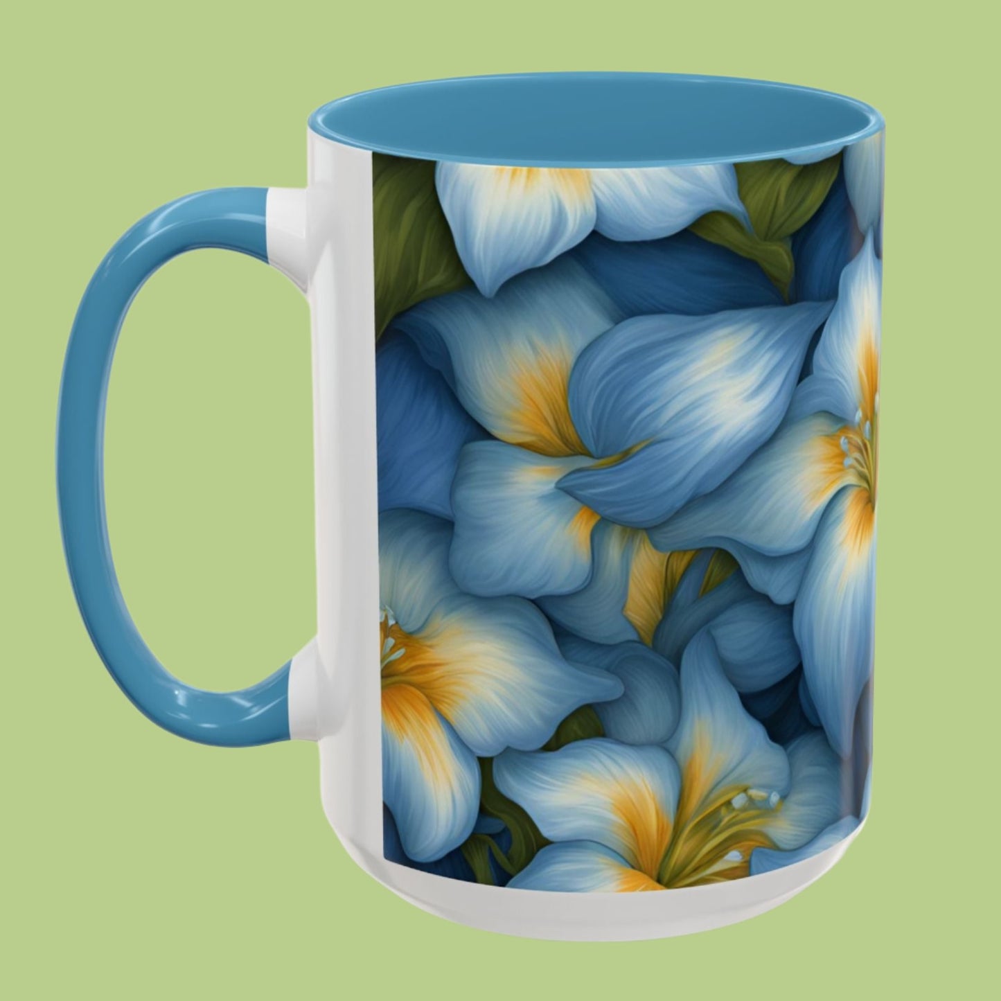 Coffee Tea Mug Morning Glories Floral Series Accent Coffee Mug (11, 15oz)