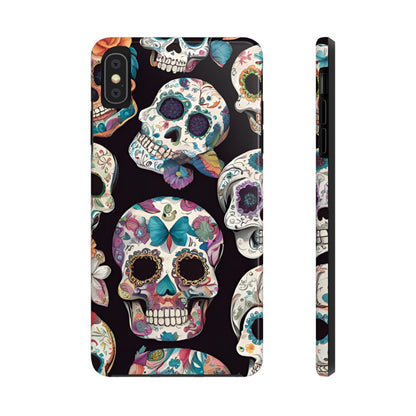 Day of the Dead Sugar Skulls el Día de Todos los Santos - Tough Phone Case for iPhones and Samsung Smartphones