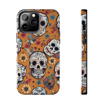 Phone Case - Day of the Dead Sugar Skulls Design  el Día de Todos los Santos iPhone and Samsung Smartphones