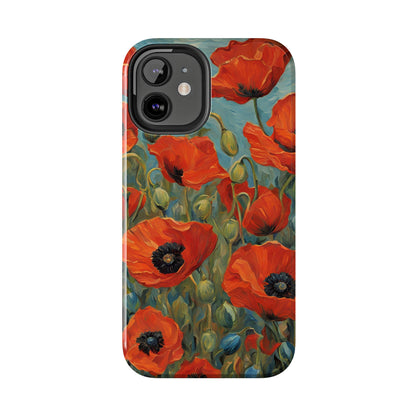 Field of Red Poppies - Tough Phone Case for iPhones and Samsung Smartphones