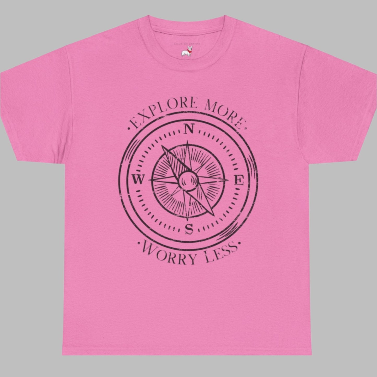 Tee - Explore More Worry Less Unisex Heavy Cotton - Women's