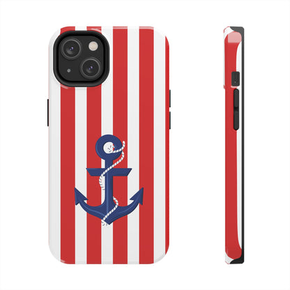 Stars and Stripes with Anchor - Tough Phone Case for iPhones and Samsung Smartphones