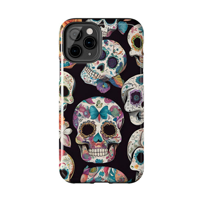 Day of the Dead Sugar Skulls el Día de Todos los Santos - Tough Phone Case for iPhones and Samsung Smartphones