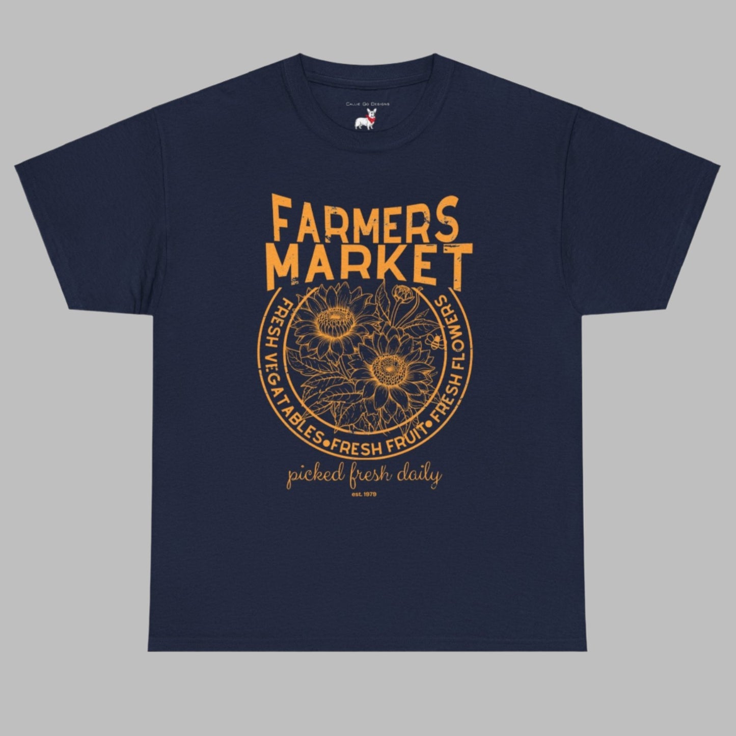 Distressed Farmer's Market Heavy Cotton Tee - Men's