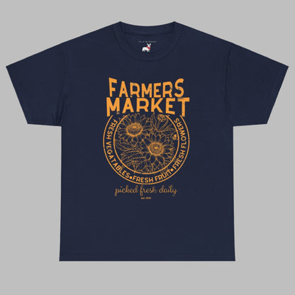 Distressed Farmer's Market Heavy Cotton Tee - Men's