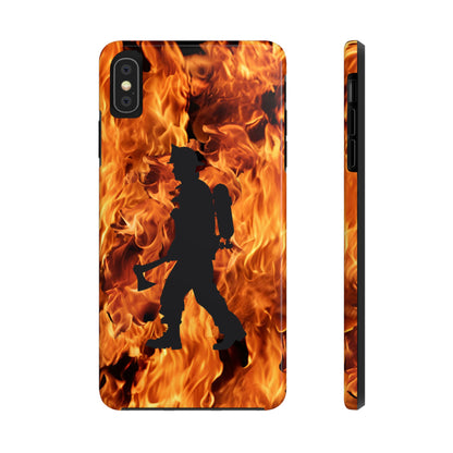 Phone Case Firefighter Silhouette Design for iPhone and Samsung Smartphones