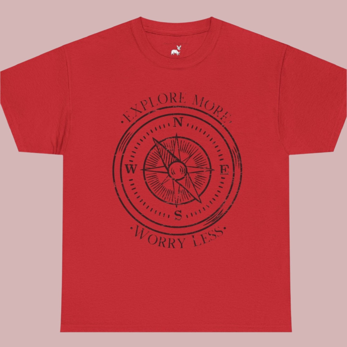 Tee - Explore More Worry Less Unisex Heavy Cotton - Women's