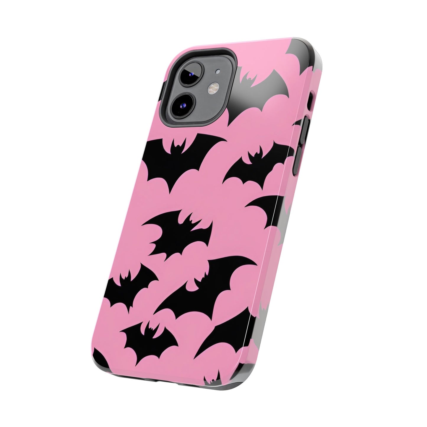 Halloween Bats on Pink - Tough Phone Case for iPhones and Samsung Smartphones