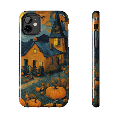 Spooky Haunted House Design - Tough Phone Case for iPhones and Samsung Smartphones