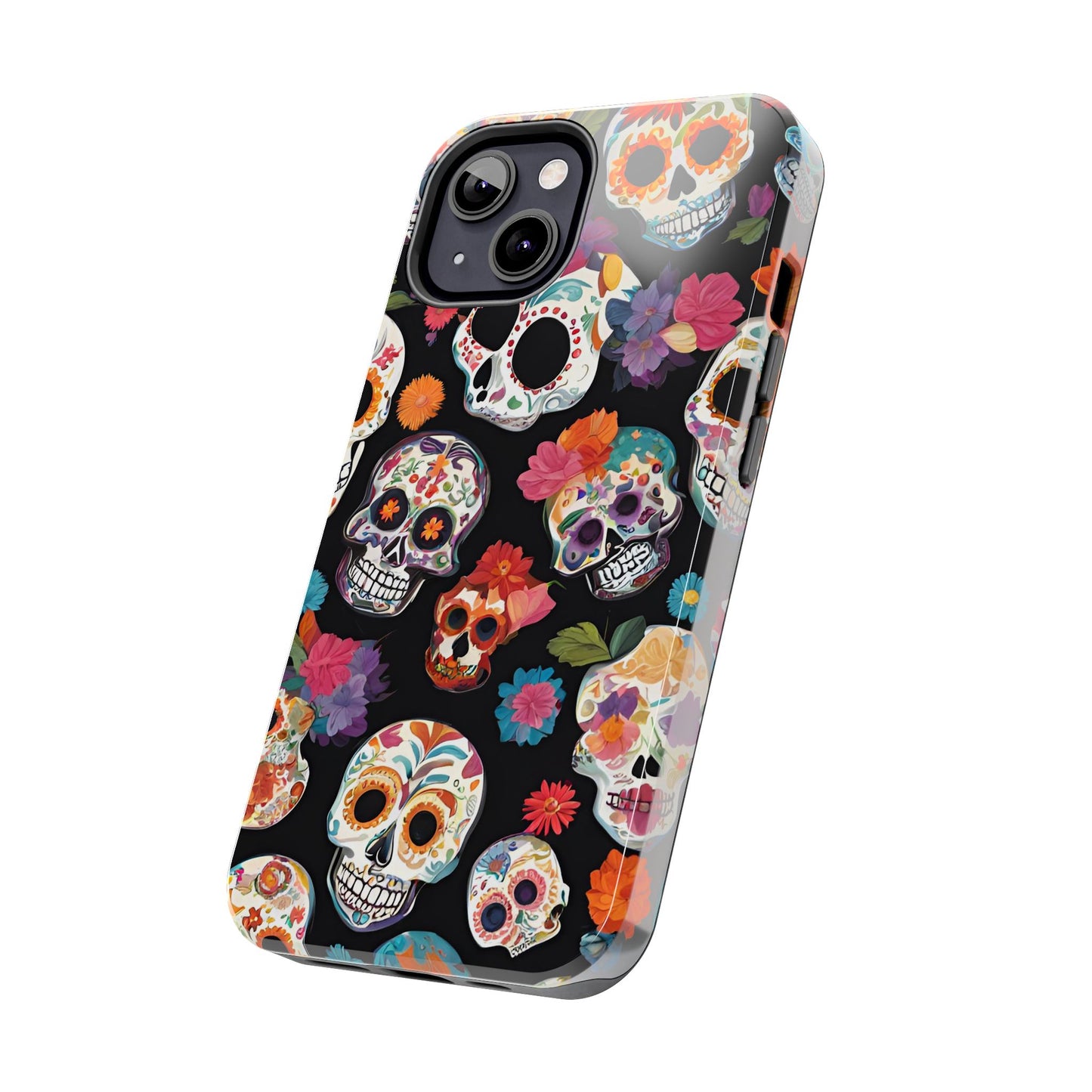 Day of the Dead Sugar Skulls el Día de Todos los Santos - Tough Phone Case for iPhones and Samsung Smartphones