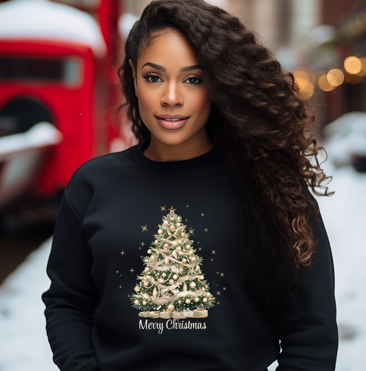 Elegant Christmas Tree Sweatshirt