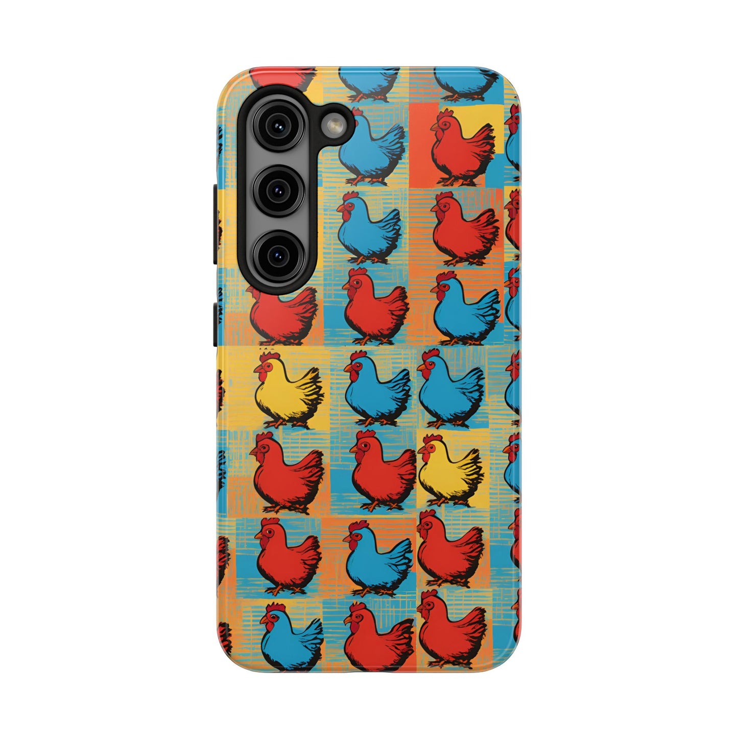 Artful Chickens - Tough Phone Case for iPhones and Samsung Smartphones