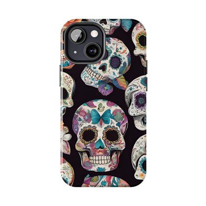 Day of the Dead Sugar Skulls el Día de Todos los Santos - Tough Phone Case for iPhones and Samsung Smartphones