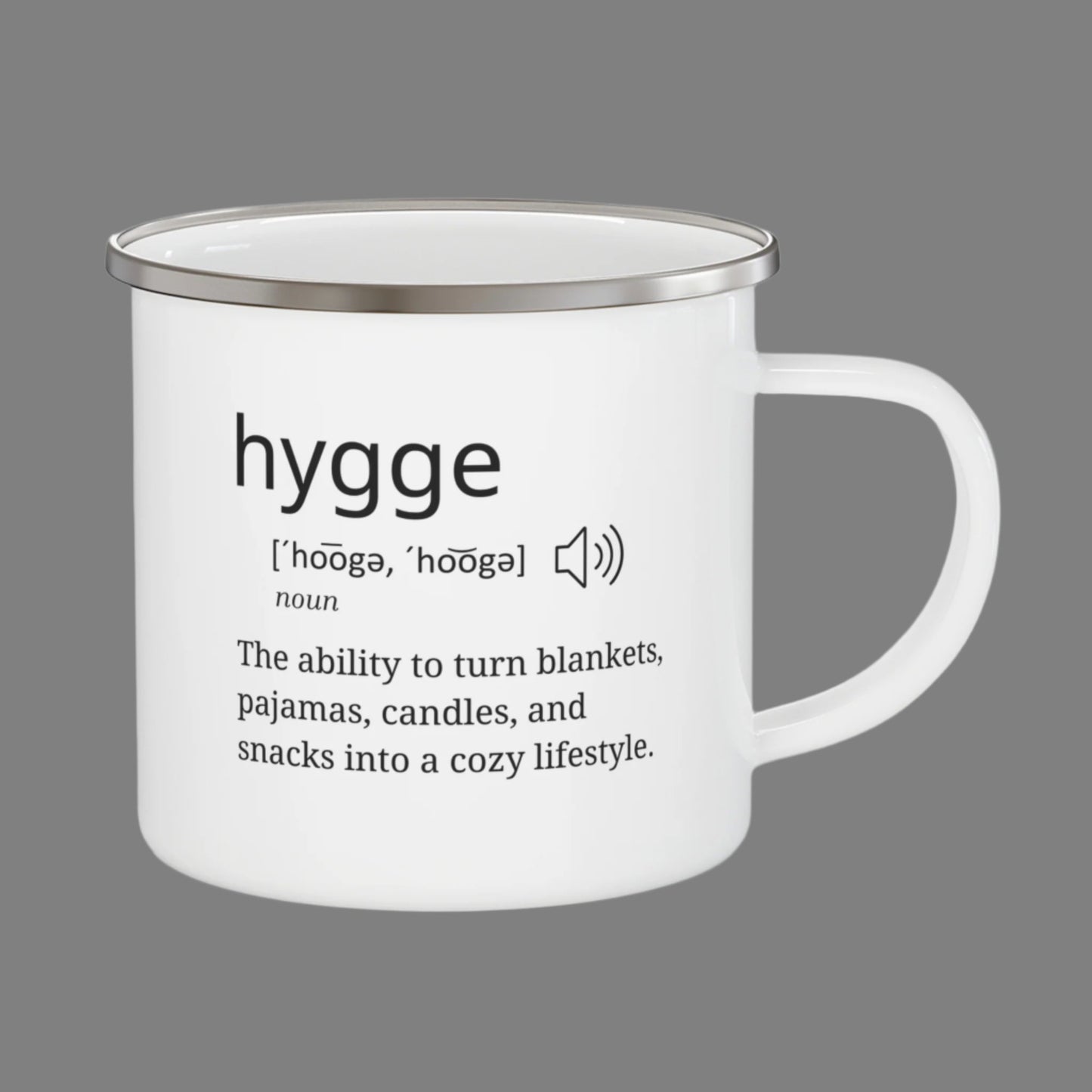 Hygge Enamel Camping Mug