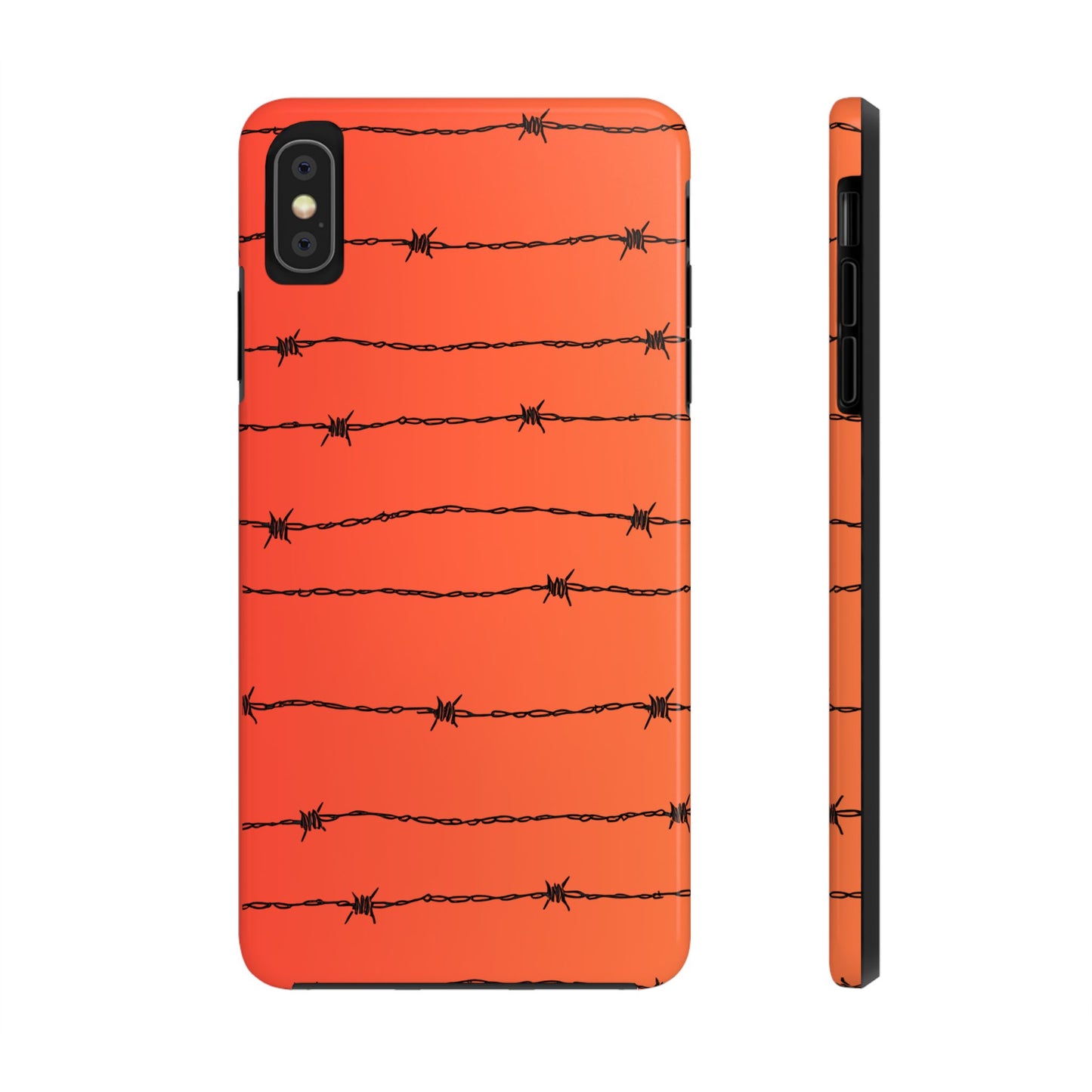 Barbed Wire on Salmon Ombre - Tough Phone Case for iPhone and Samsung Smartphones