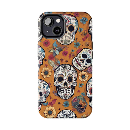 Phone Case - Day of the Dead Sugar Skulls Design  el Día de Todos los Santos iPhone and Samsung Smartphones