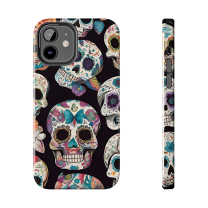 Day of the Dead Sugar Skulls el Día de Todos los Santos - Tough Phone Case for iPhones and Samsung Smartphones