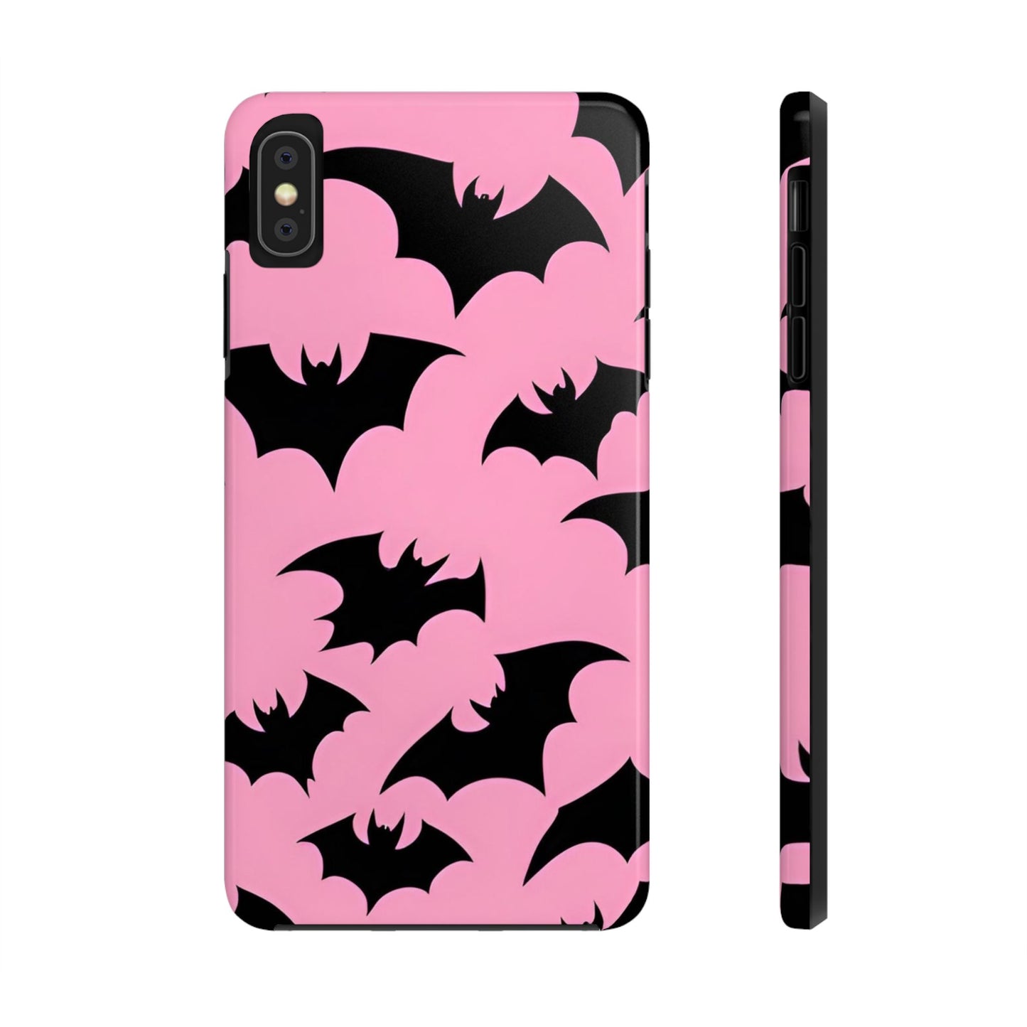 Halloween Bats on Pink - Tough Phone Case for iPhones and Samsung Smartphones