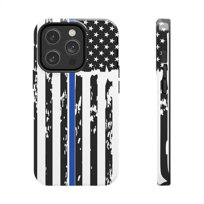 Phone Case: American Flag Blue Line Law Enforcement