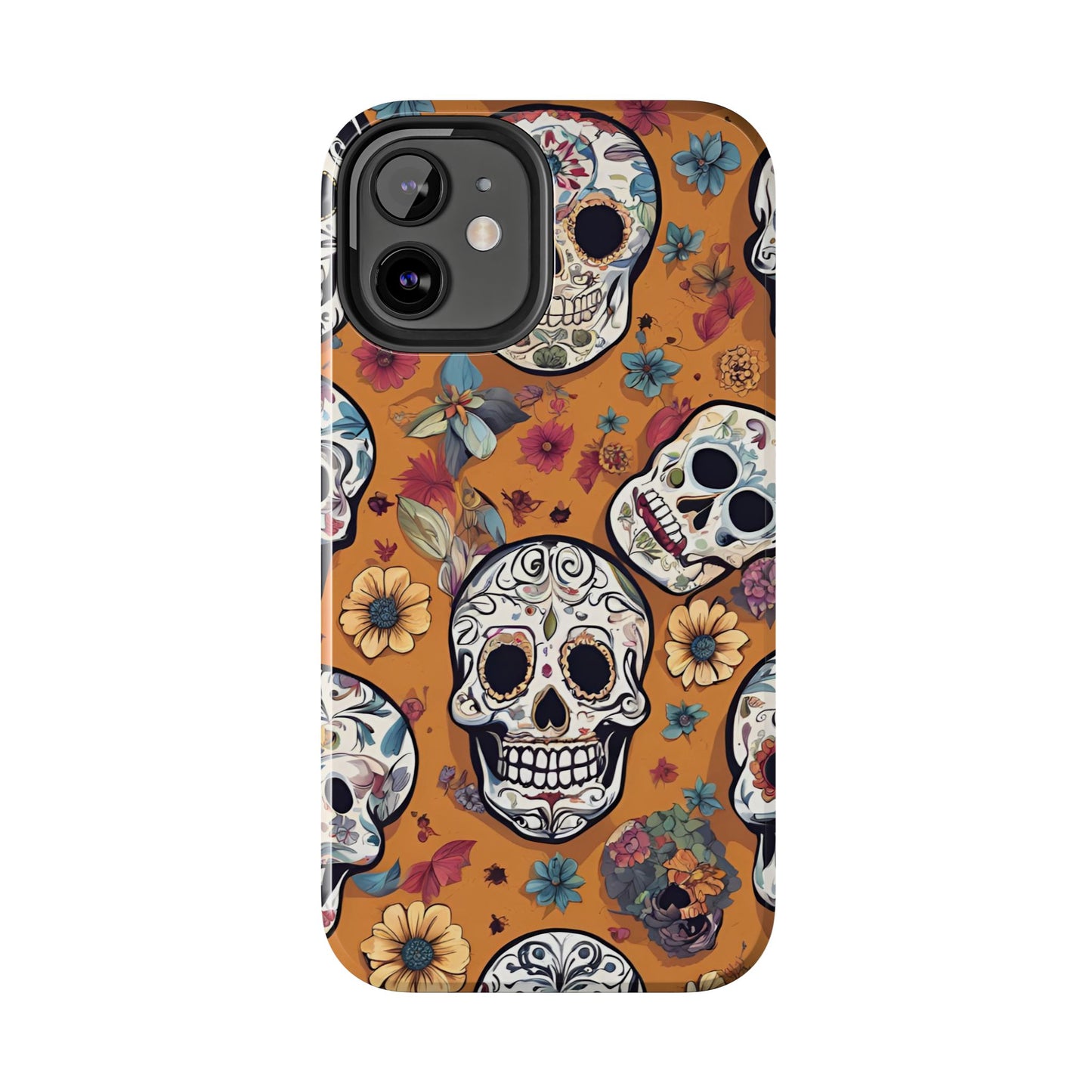 Phone Case - Day of the Dead Sugar Skulls Design  el Día de Todos los Santos iPhone and Samsung Smartphones