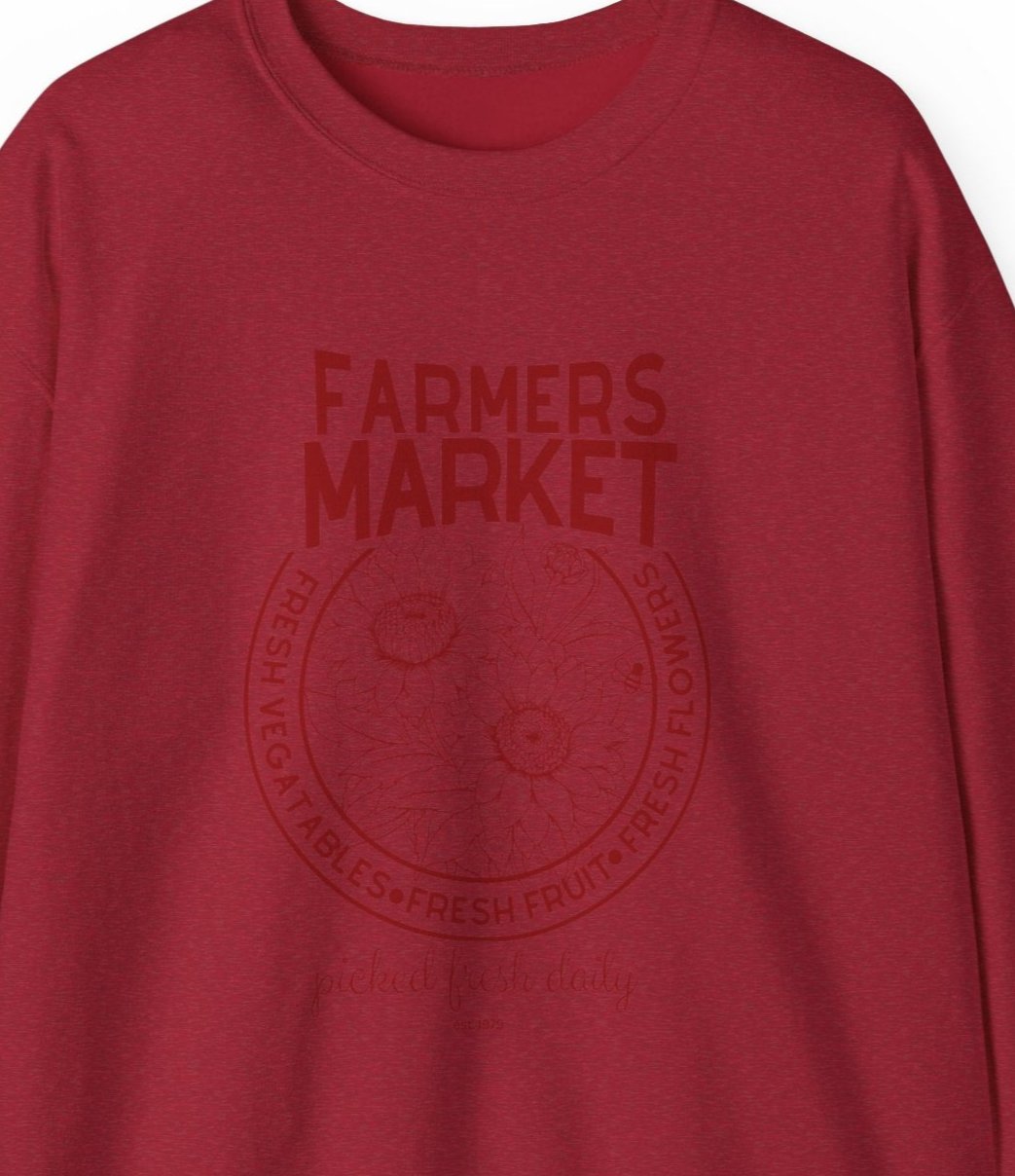 The Farmer's Market Monochromatic Design Unisex Sweatshirt - Women's