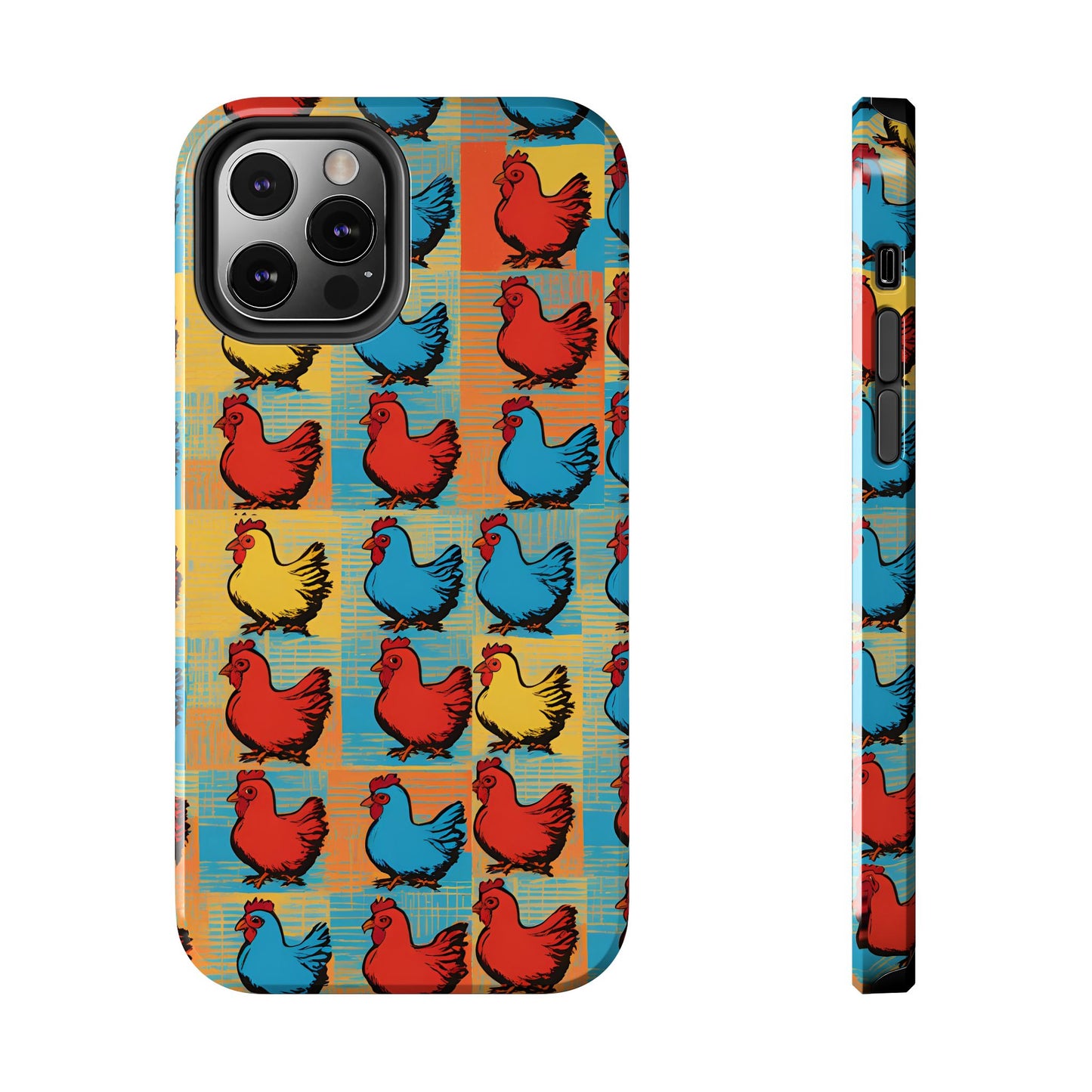 Artful Chickens - Tough Phone Case for iPhones and Samsung Smartphones