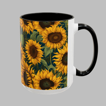 Coffee Mug Sunflowers Artful Flower Series 11oz 15oz