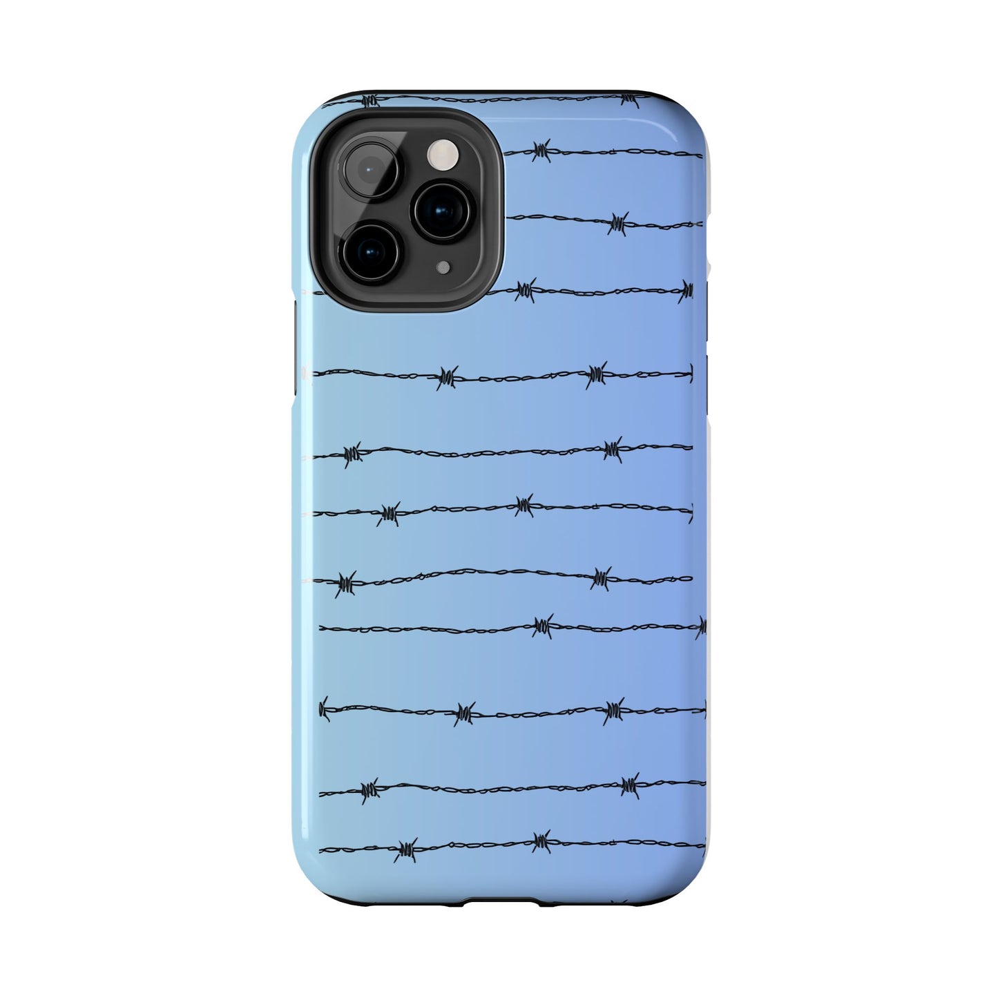 Barbed Wire on Blue - Tough Phone Case for iPhone and Samsung Phone Cases