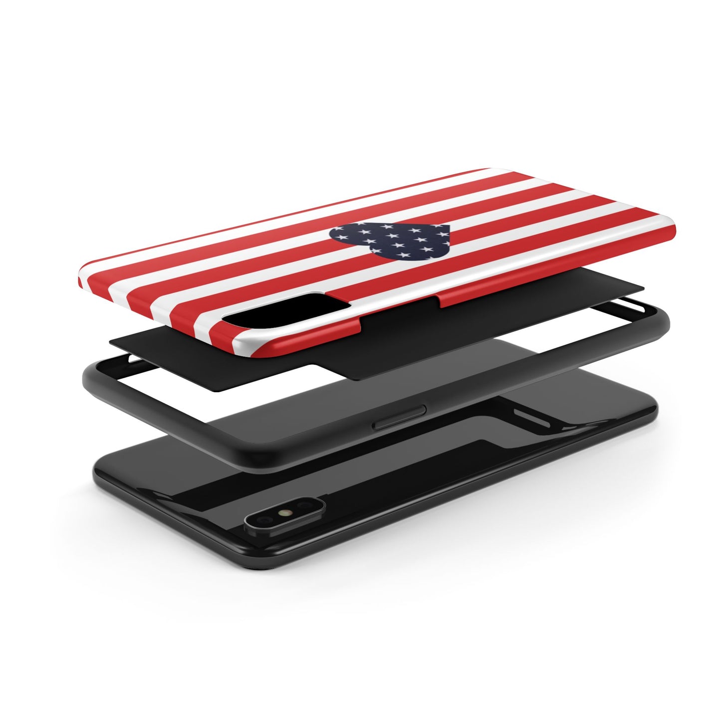 Stars and Stripes with Love - Tough Phone Case for iPhones and Samsung Smartphones