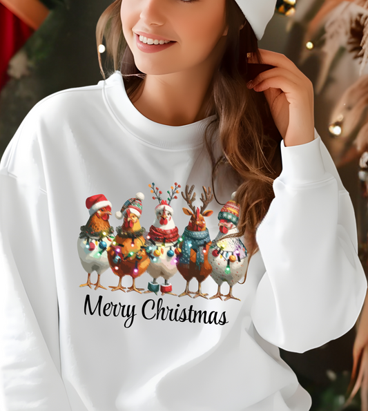 Christmas Chickens Sweatshirt