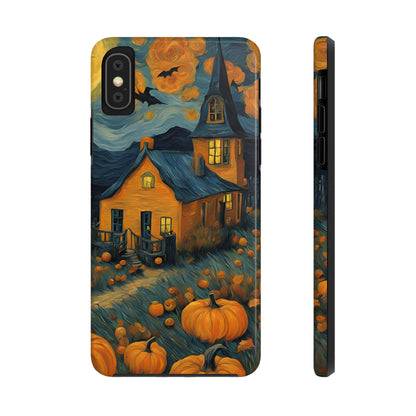 Spooky Haunted House Design - Tough Phone Case for iPhones and Samsung Smartphones