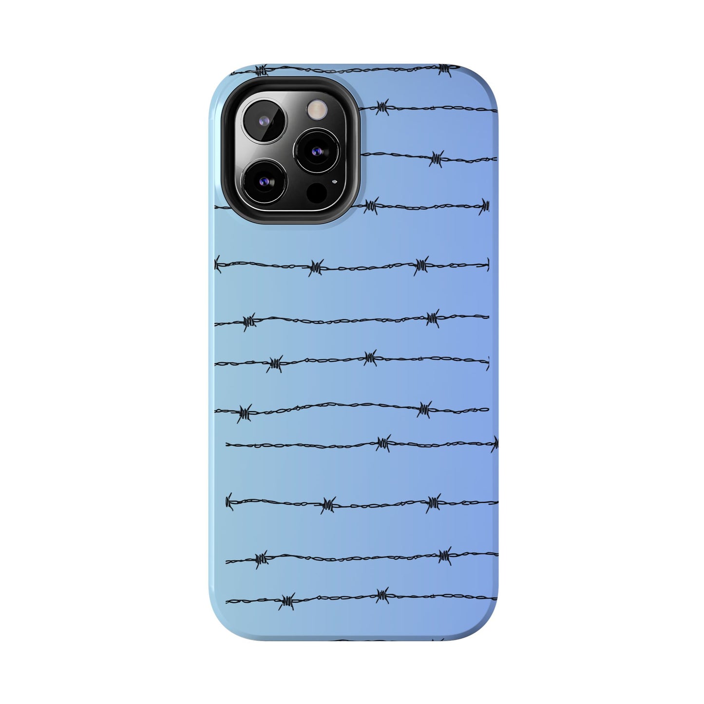 Barbed Wire on Blue - Tough Phone Case for iPhone and Samsung Phone Cases