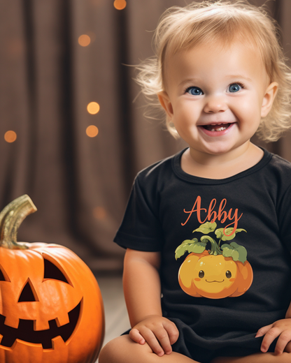 Personalized Pumpkin T-shirt for Infants and Toddlers Fall Halloween