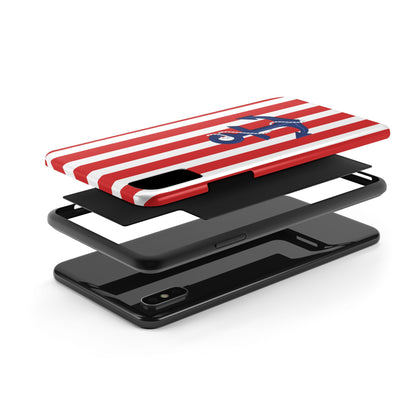 Stars and Stripes with Anchor - Tough Phone Case for iPhones and Samsung Smartphones