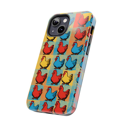 Artful Chickens - Tough Phone Case for iPhones and Samsung Smartphones