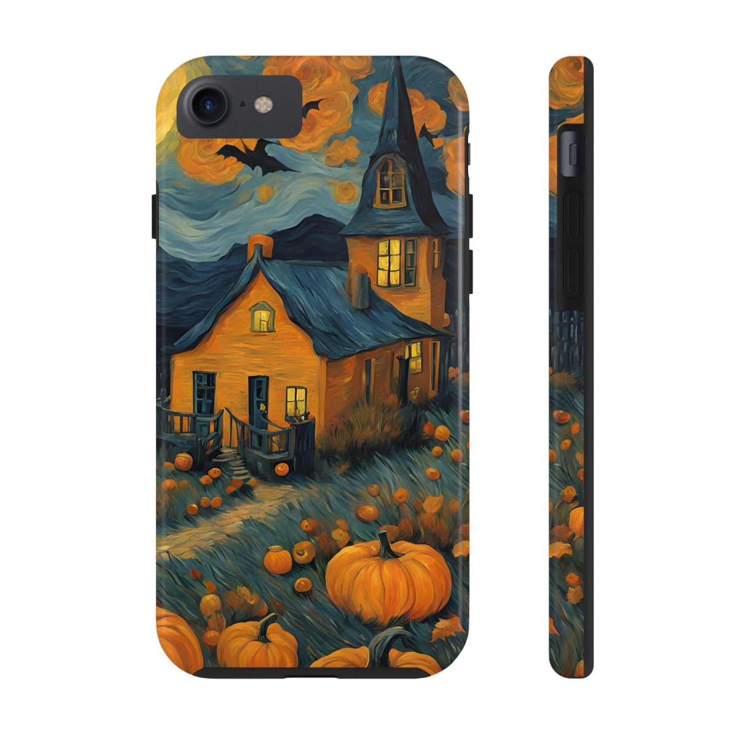 Spooky Haunted House Design - Tough Phone Case for iPhones and Samsung Smartphones