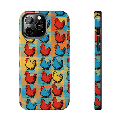 Artful Chickens - Tough Phone Case for iPhones and Samsung Smartphones