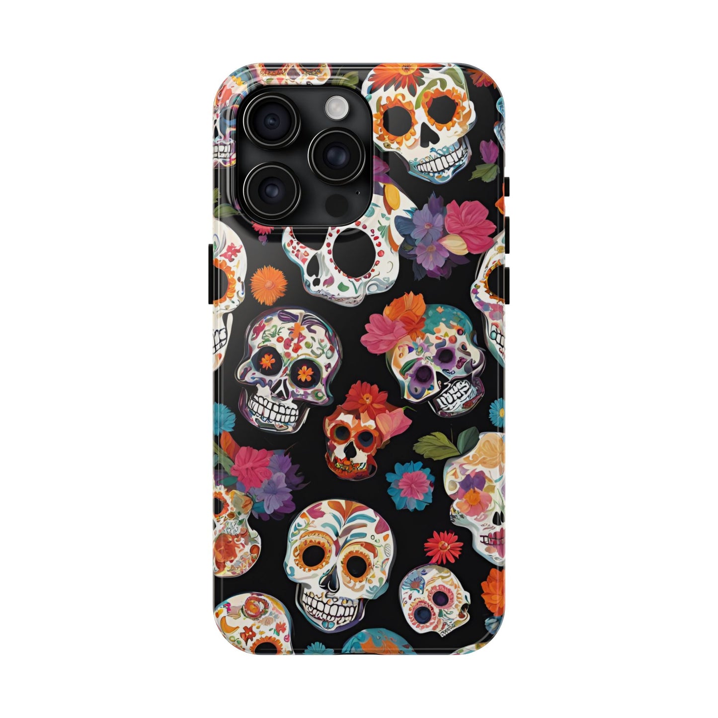 Day of the Dead Sugar Skulls el Día de Todos los Santos - Tough Phone Case for iPhones and Samsung Smartphones