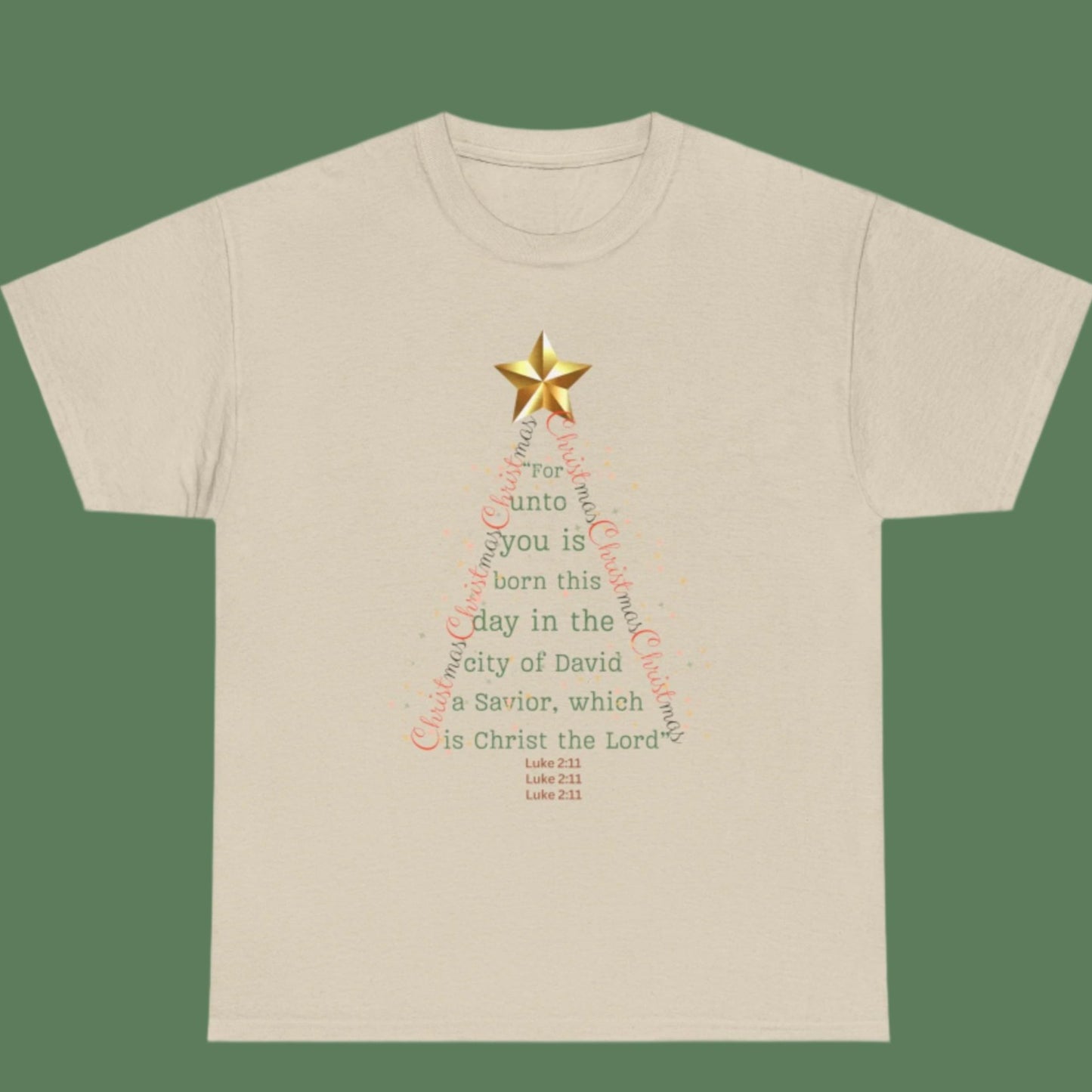 Christian Tee - Luke 2:11 The Meaning of Christmas